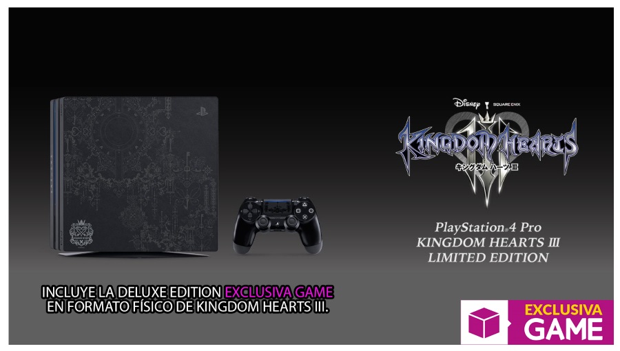 GAME ofrece en exclusiva la PS4 Pro Edición Especial de Kingdom Hearts 3